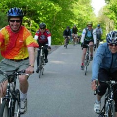 The governor rides a bike