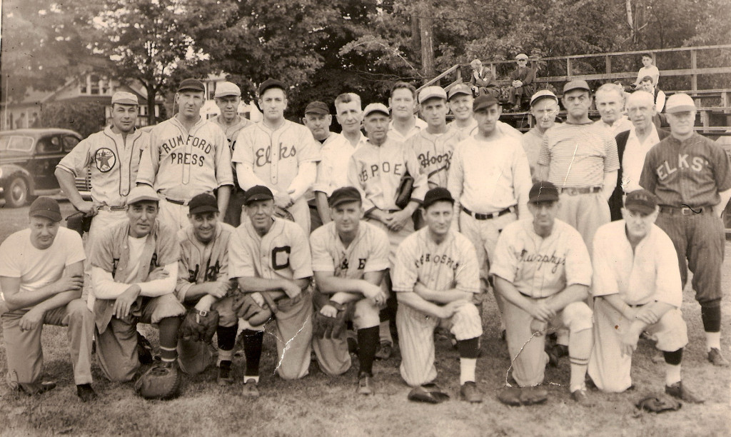 <span lang="EN">Back Row - L to R - “Fat” Simpson, “Shamey” Angwin, P. Messier, Herb Hunt, Paddy O’Brien, Pat Quirk</span></p><p><span lang="EN">Middle Row - L to R - Frank Cerillo, “Red” Calkins, Richard Massey, Mike Martel, </span></p><p><span lang="EN">Roy Fraser, Lloyd Carter, M. Landry, Bill Thompson, Steve Corbett, Pat Bunker</span></p><p><span lang="EN">Front Row - L to R - Ralph DeAngelis, “Doc” Wheeler, P. Messier, “Delly” Callahan, Larry Madden,          Louie Messier, Charlie Nutter, Bill Slattery</span></p><p><span lang="EN"> </span></p><p><span lang="EN">Feel free to send in name corrections or omissions.</span>