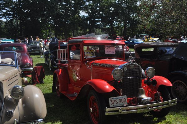 Malcolm Young displays his 1931 Ford Model A, in the West Auburn Fire Department colors.