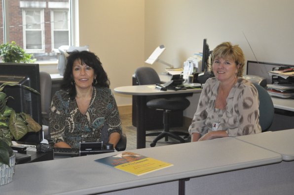 Donna Merrill and CHP director Johane Telgener in their new digs.
