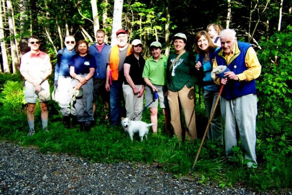 From left: Michael Lehman, Brian Pierce, Fran Pierce, Matt Stonge, Ron Klemarczyk, Elaine Kellerman, Audra Klumb with her dog, Fergie, Hilary Thompson, Beck Hebert, and Dave Mann.