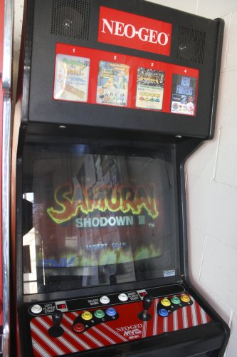 <strong>Samurai Showdown</strong></p><p>We found this classic tucked into a corner at South End Village Laundromat. Neo-Geo machines give you the option to play 4 different games on one machine, but the only palatable option was Samurai Showdown III. We gave the button-mashing brawler a spin, but found it awful tough for two to play head-to-head, as it was crammed up against a wall.