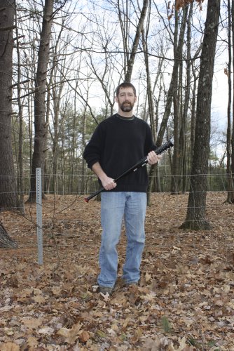Zombie aficionado Matt Wheeler with his weapon of choice, an aluminum softball bat. Swing for the fences, Matt!