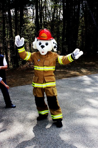 Sparky was on hand demonstrating smoke alarm safety.