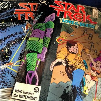 A stack of Star Trek comics. For more information on the Discovery Center, visit starhop.com.