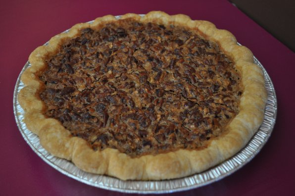 Pecan pie might have been interesting enough. But this maple bourbon pecan pie from Crust and Crumb Baking Company? Yowza! If more things contained maple and bourbon, we would consume more things. Said owner Alison Landman: “It’s not the sickening sweet corn syrup variety. We use maple syrup spiced with real bourbon.” As for one of the base ingredients? No fakey fake stuff here. “Everything is made completely from scratch. There’s a lot of butter used.”