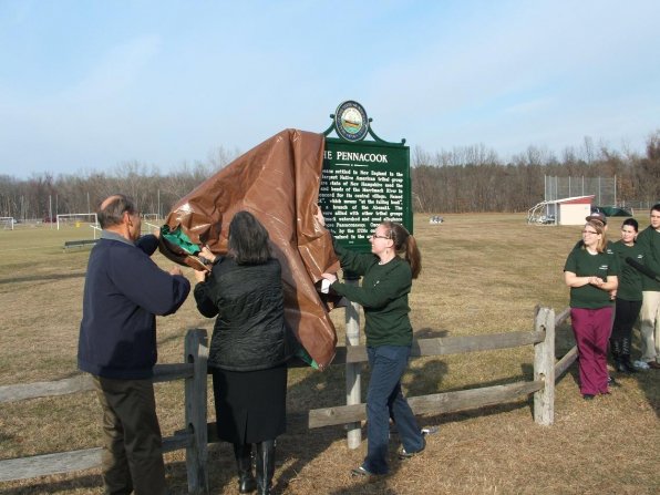 This historical marker could have detailed the fact that NHTI was built on an ancient burial ground, but that would have been made up. The factually-accurate marker was revealed earlier this month.