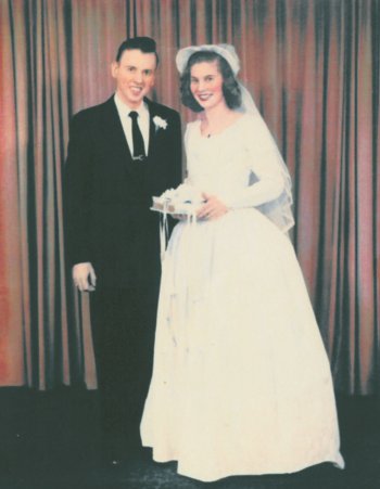Tom and Elli Graham on their wedding day, circa many years ago.