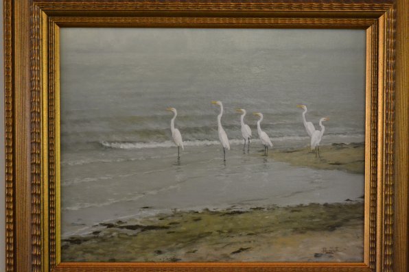 Egrets On The Beach (Parmenter).