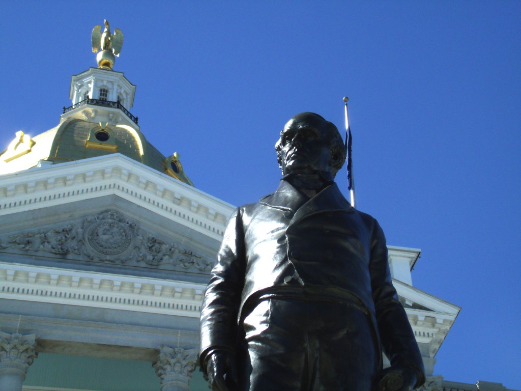 Daniel Webster at the State House in Concord.