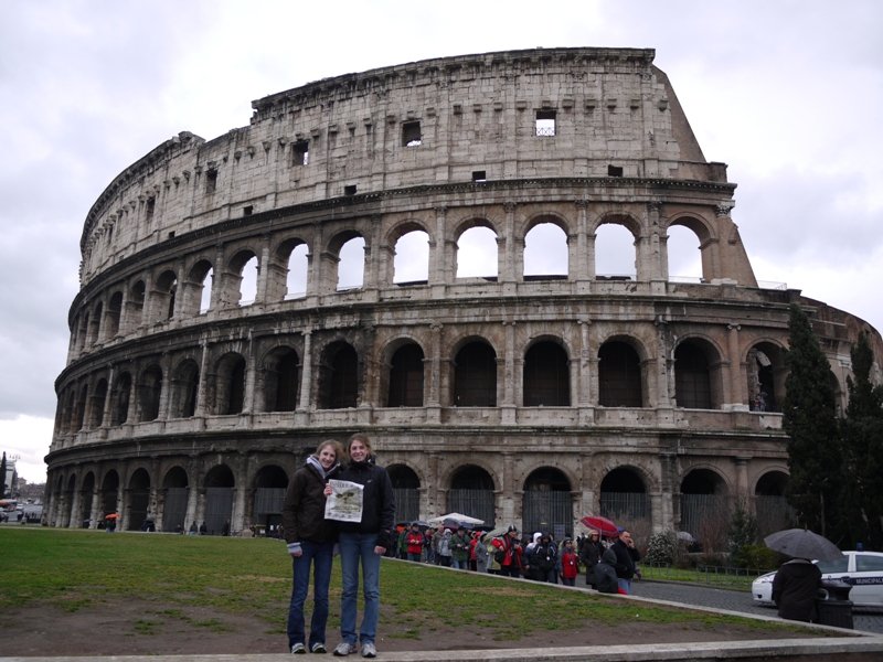 While in Europe LIndsey and Rachel Stevenson were able to see the Colosseum in Rome, Italy.