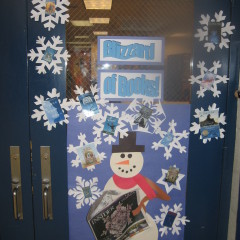 “Blizzard of Books” The Full Door at MVMS Library – Wed, 21 Dec 2011