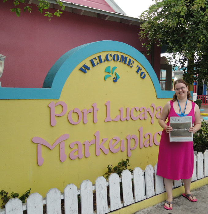 Monitor staffer Noelle Kjellman took the Insider with her on a Carnival cruise. Here she is at Port Lucaya Marketplace in Freeport, Bahamas, one of the cruise’s ports of call. The Insider has always preferred Tom Cruise to actual cruises; we get a bit seasick and Tom has all the right moves to make us feel better! Send your travel pics to news@theconcordinsider.com.