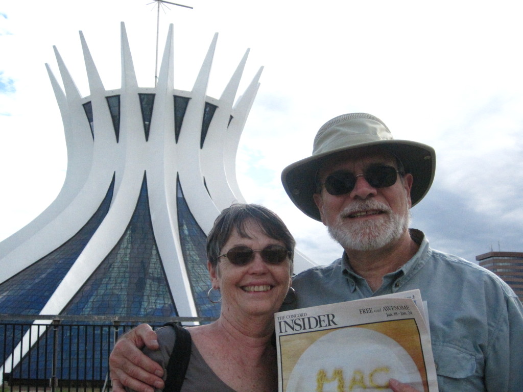 Trudy & Bill Wheeler took a copy of the Insider with them when they visited Brasilia, the capital of Brazil