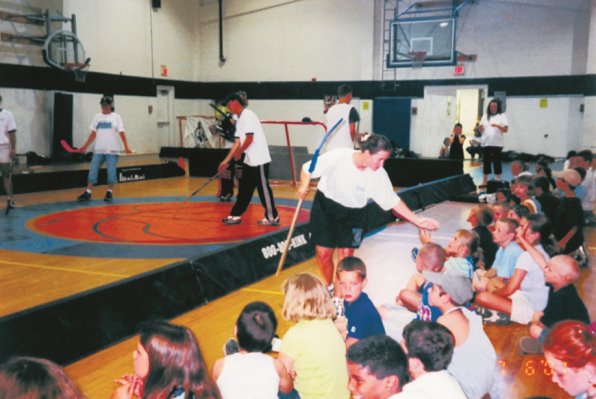 Staff versus staff floor hockey games were legendary in the ‘90s.