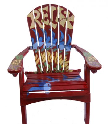 One of the Adirondack chairs that will be available at the Friends Auction.