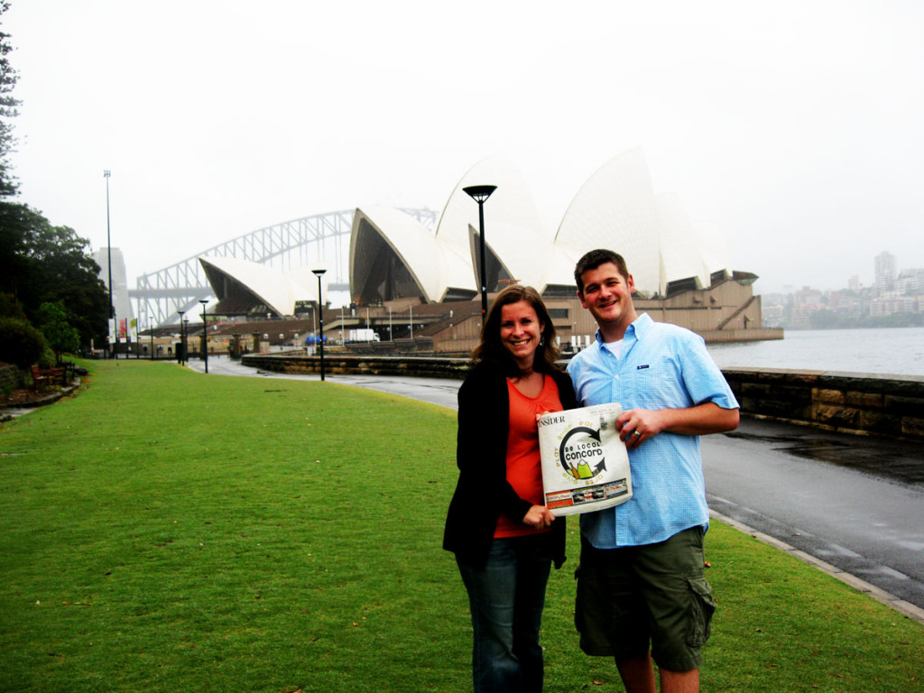 Jim and Merideth O’Hara took the Insider with them on their honeymoon. Hopefully we weren’t too much of a third wheel. Here they are in front of the famous Sydney Opera House, where we assume they took in a performance of “Mr. G: The Musical.” Good on ya!
