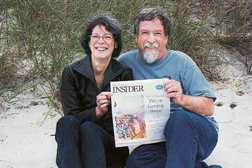 Marie Scott and Rusty Flagg brought The Insider with them to the Grand Strand at North Myrtle Beach, S.C. They went on the beach getaway to celebrate their first wedding anniversary.