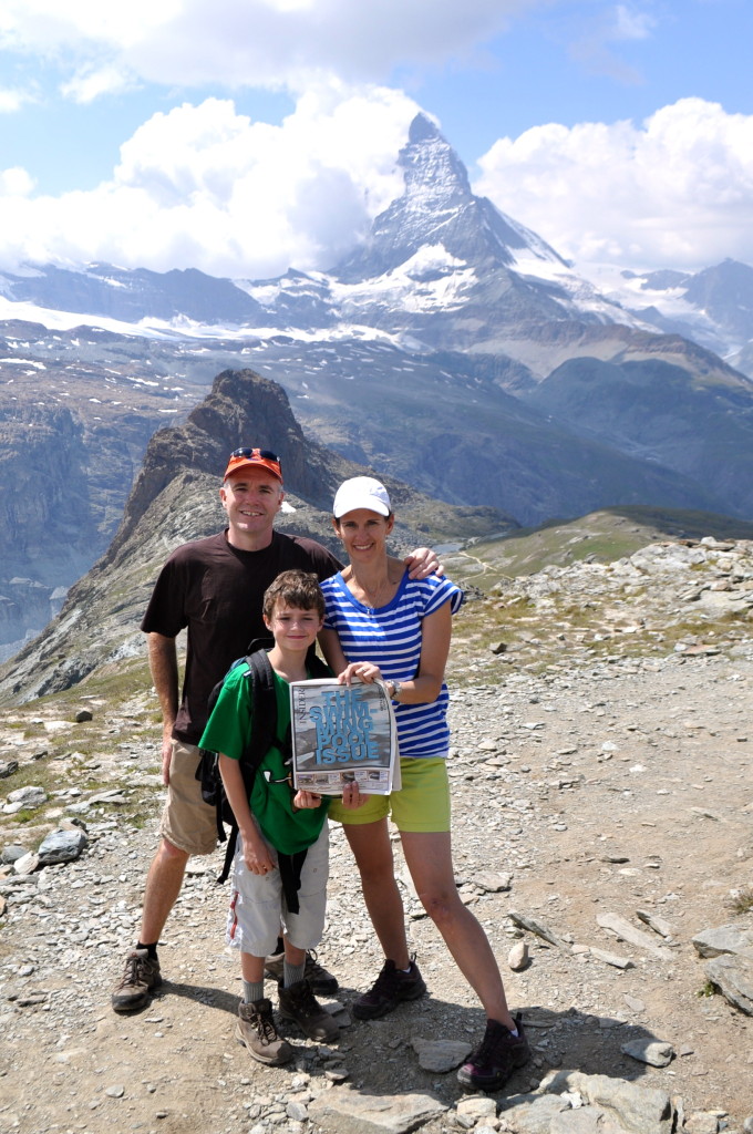 The Bragg family took the Insider with them to Switzerland this summer. Pictured are Rick, Eben and Sarah Bragg. Send your travel photos with the Insider to news@theconcordinsider.com.