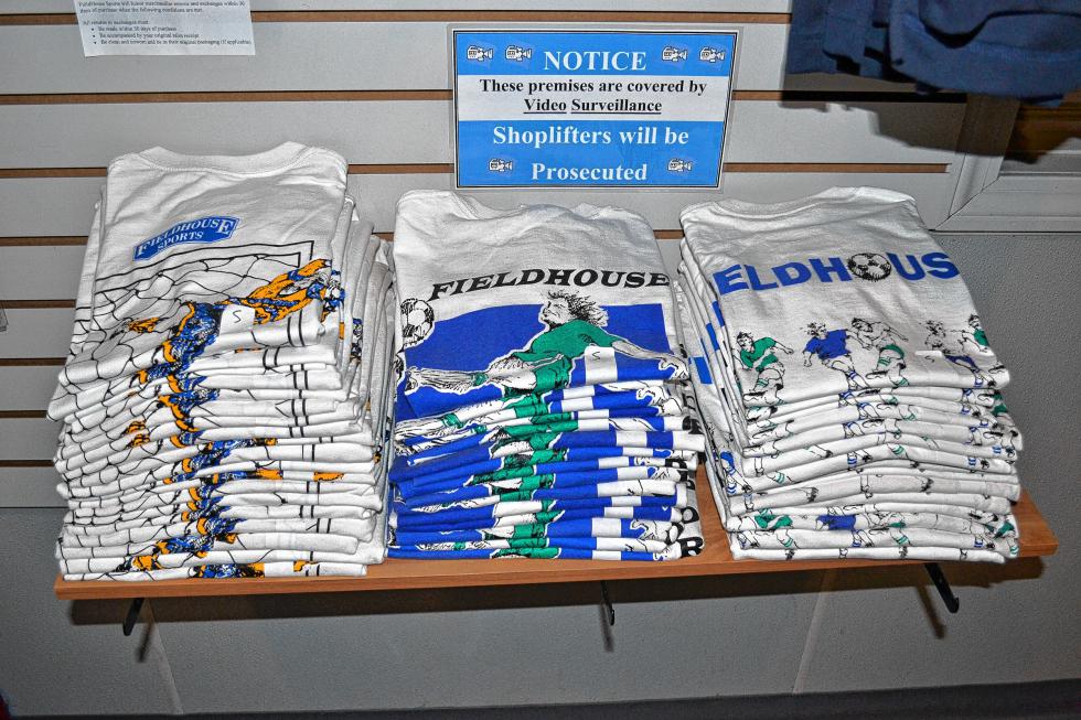 That’s right, you can get your official Fieldhouse gear from the concession stand. (TIM GOODWIN / Insider staff) - 
