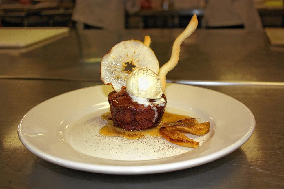 Sticky toffee pudding with caramelized apples. Mmmm!  (JON BODELL / Insider staff) - 
