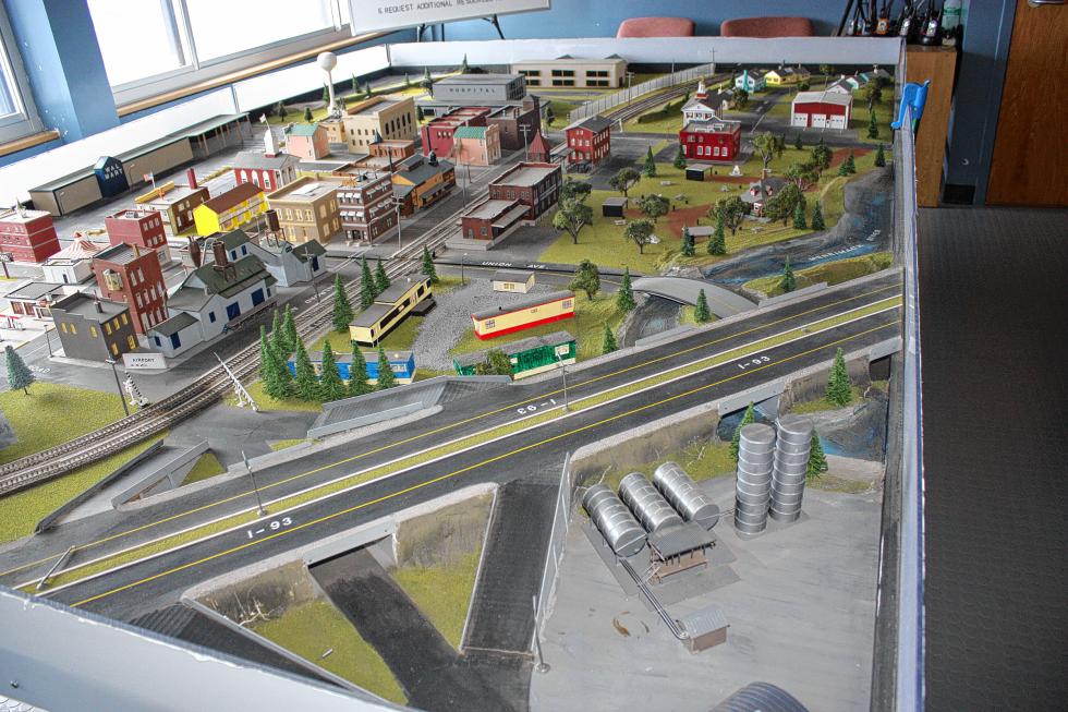 This model of a hypothetical city is used for logistics training. Recruits will be asked to find the fastest route to a given destination. (JON BODELL / Insider staff) -