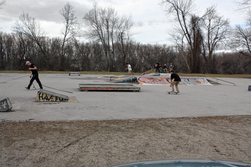 Skaters were tearing it up at the skate park behind Everett Arena.  (JON BODELL / Insider staff) -