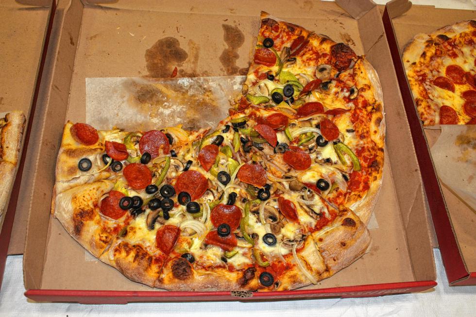 A Sal's Special pizza from (where else?) Sal's. Look at all those toppings! (JON BODELL / Insider staff) -