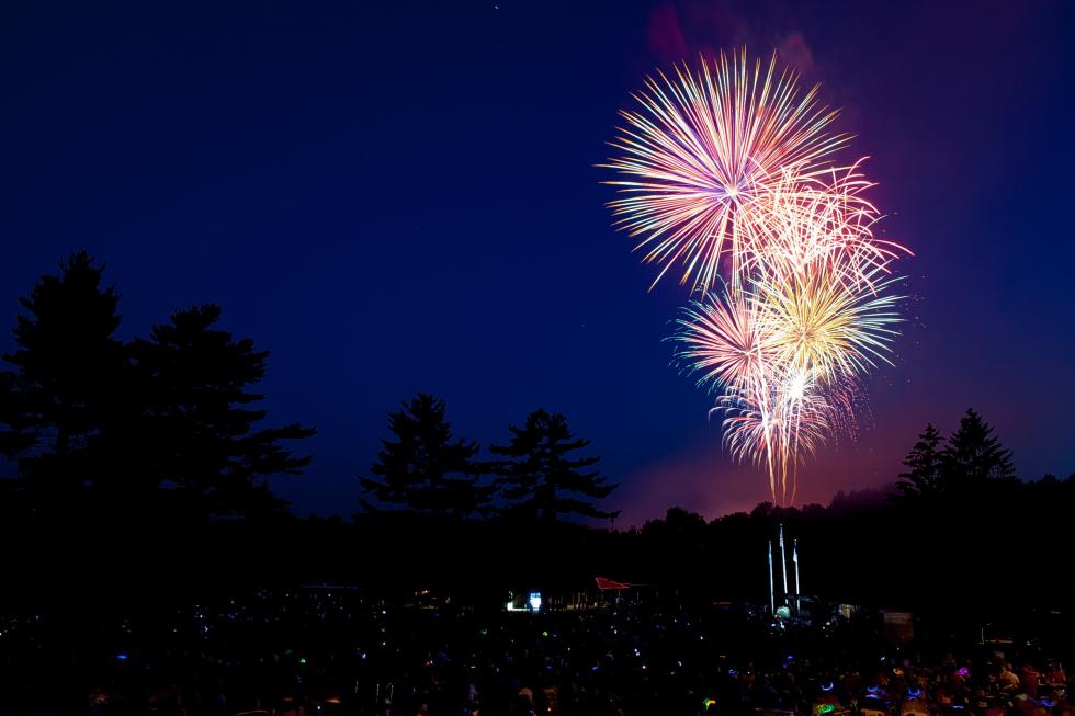 The annual Fourth of July fireworks were held at Memorial Field in Concord on Thursday, July 4, 2013. This image was created with a long exposure.  TAEHOON KIM / Monitor staff - TAEHOON KIM | Concord Monitor