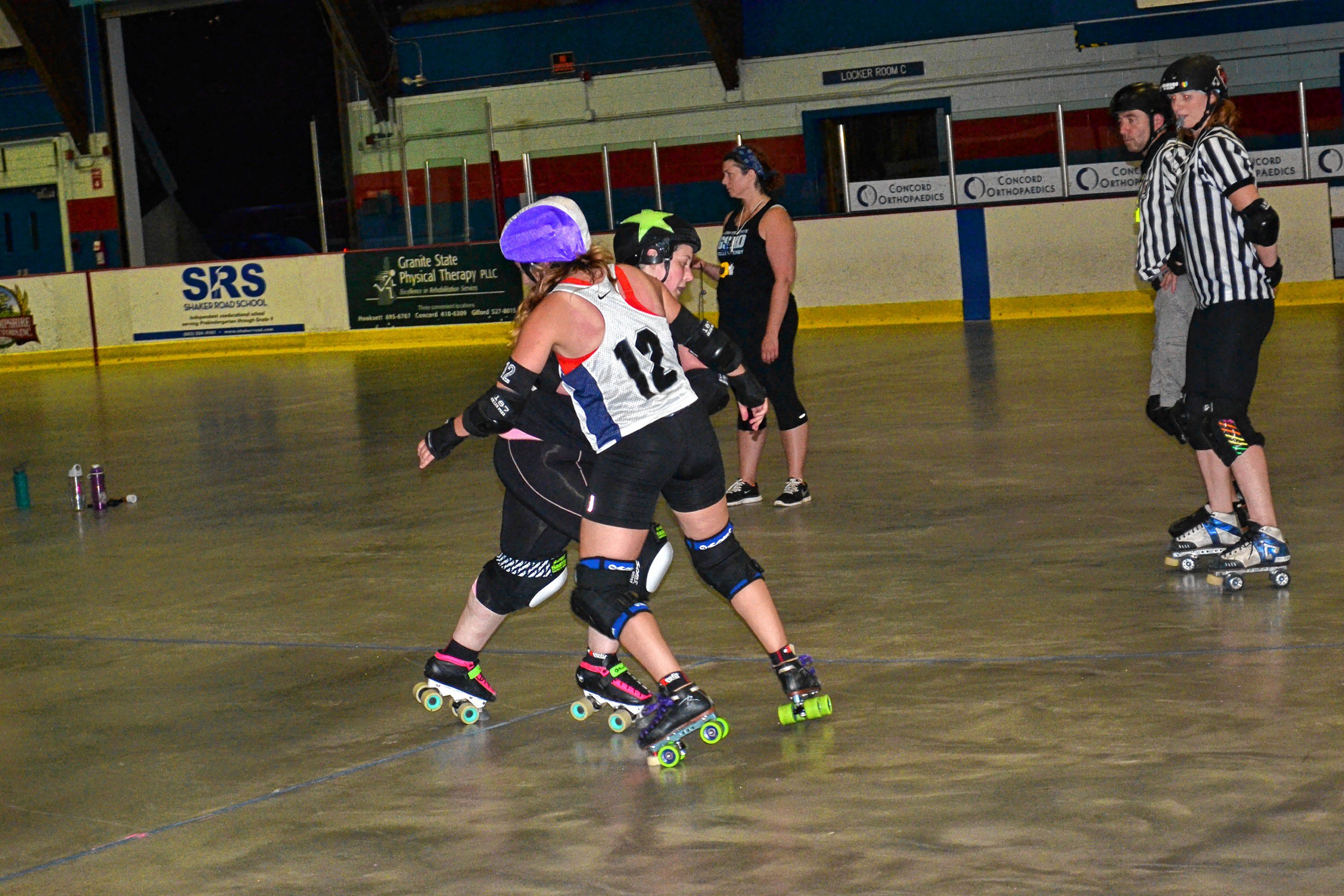 Tim Goodwin—Insider staffThe Demolition Dames and Fighting Finches, the two Granite State Roller Derby home teams, will square off in the second of four bouts on Saturday at Everett Arena at 5 p.m.