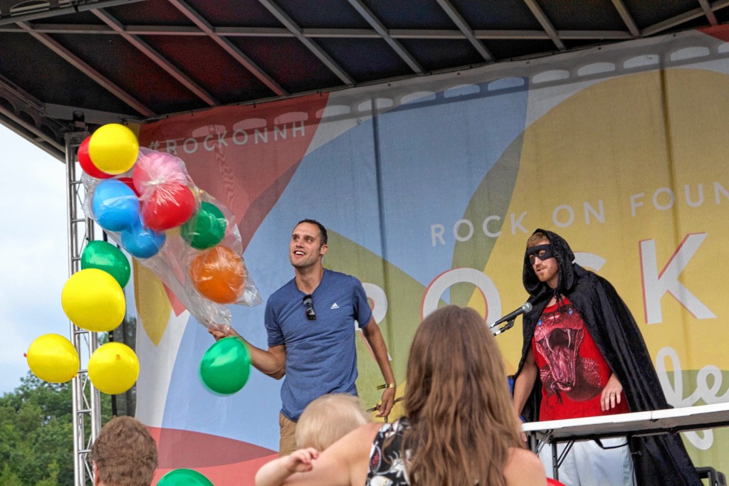 CourtesyLuke (left) and Matt Bonner play with balloons and wear capes, respectively, at the 2015 Rock On Fest. This is the type of hijinks you could witness if you go to this year’s festival.