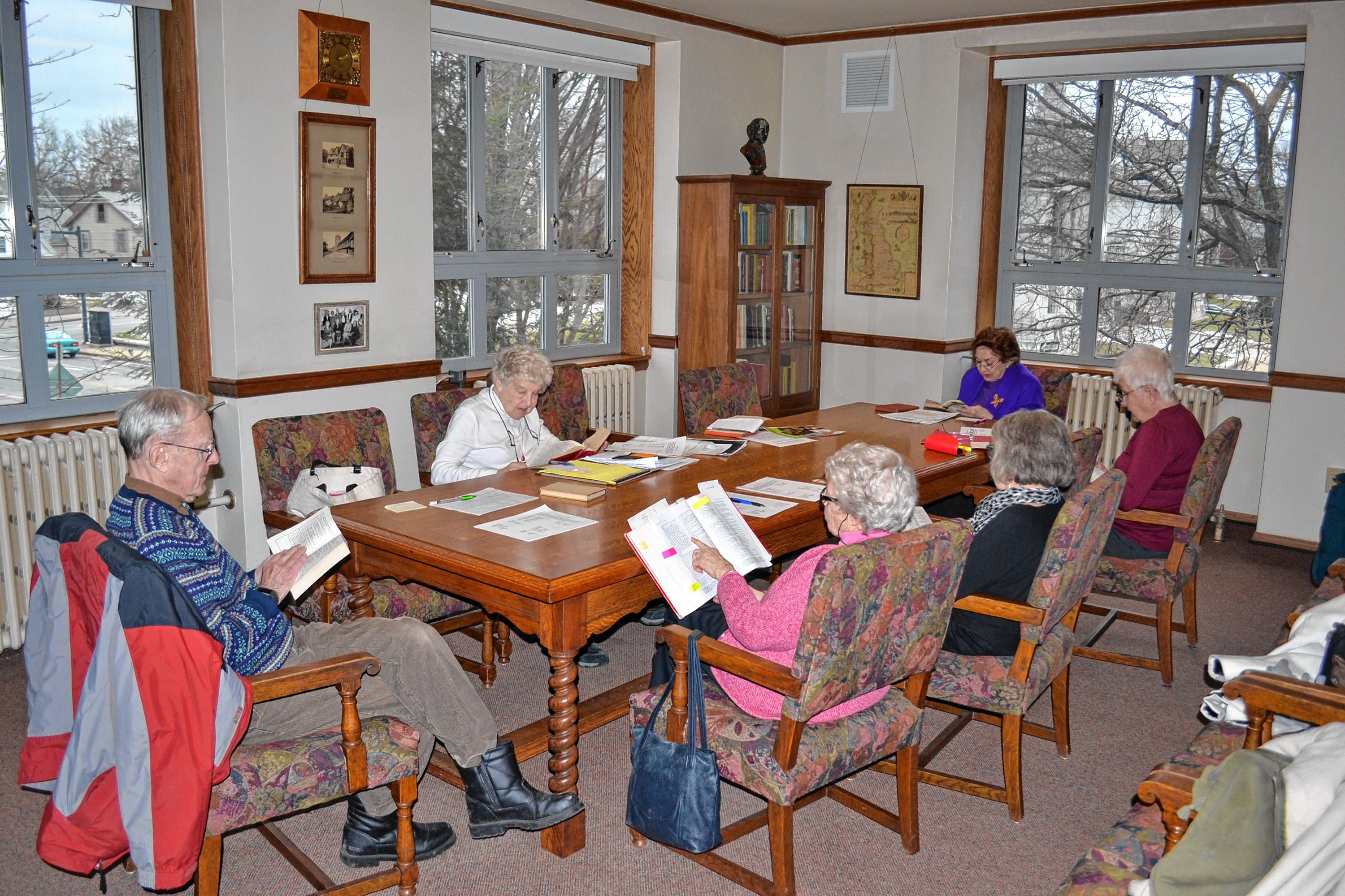 As you can see, the Stratford Club members were really into their reading of Shakespeare's "Coriolanus" last week. We even got to read for a few characters in the first act.