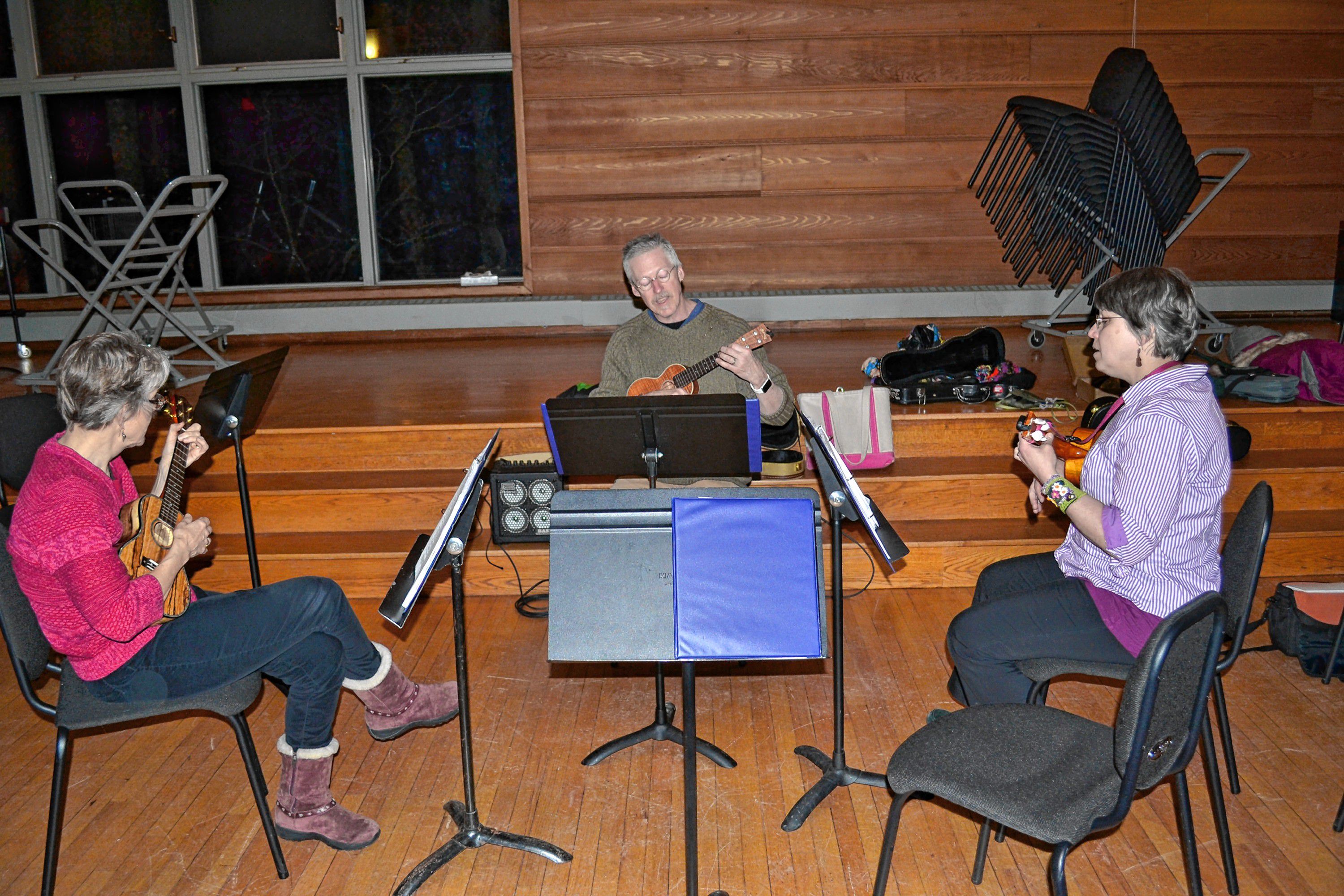 The Concord Ukes hold a jam session at St. Paul's School every other Friday and it's a strumming good time.