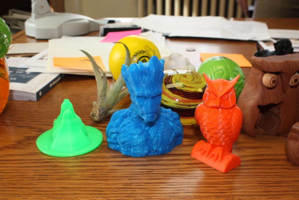 Although Concord Public Library's 3-D printer is just going live to the public today (March 7), the staff has already created a bunch of little figures to get a feel for the machine. Some worked out fine while others failed -- teaching the staff valuable lessons in the process.(JON BODELL / Insider staff)