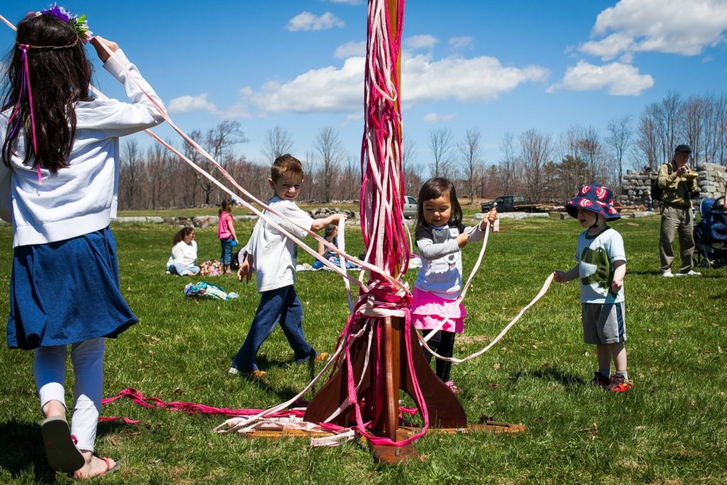 Dance around the Maypole at Canterbury Shaker Village’s opening day on Saturday. There’s also a heifer parade.