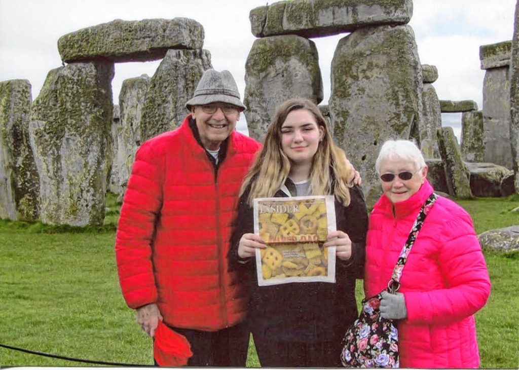 Vince and Jackie Bonjorno, and their granddaughter Hannah, took us on their whirlwind vacation to England for a visit to Stonehenge in March. Besides the rainy and cold weather, it sure was a lovely trip with the Bonjornos. If you have a vacation planned, bring a copy of the “Insider” with you, snap a photo with it and email it to news@theconcordinsider.com.