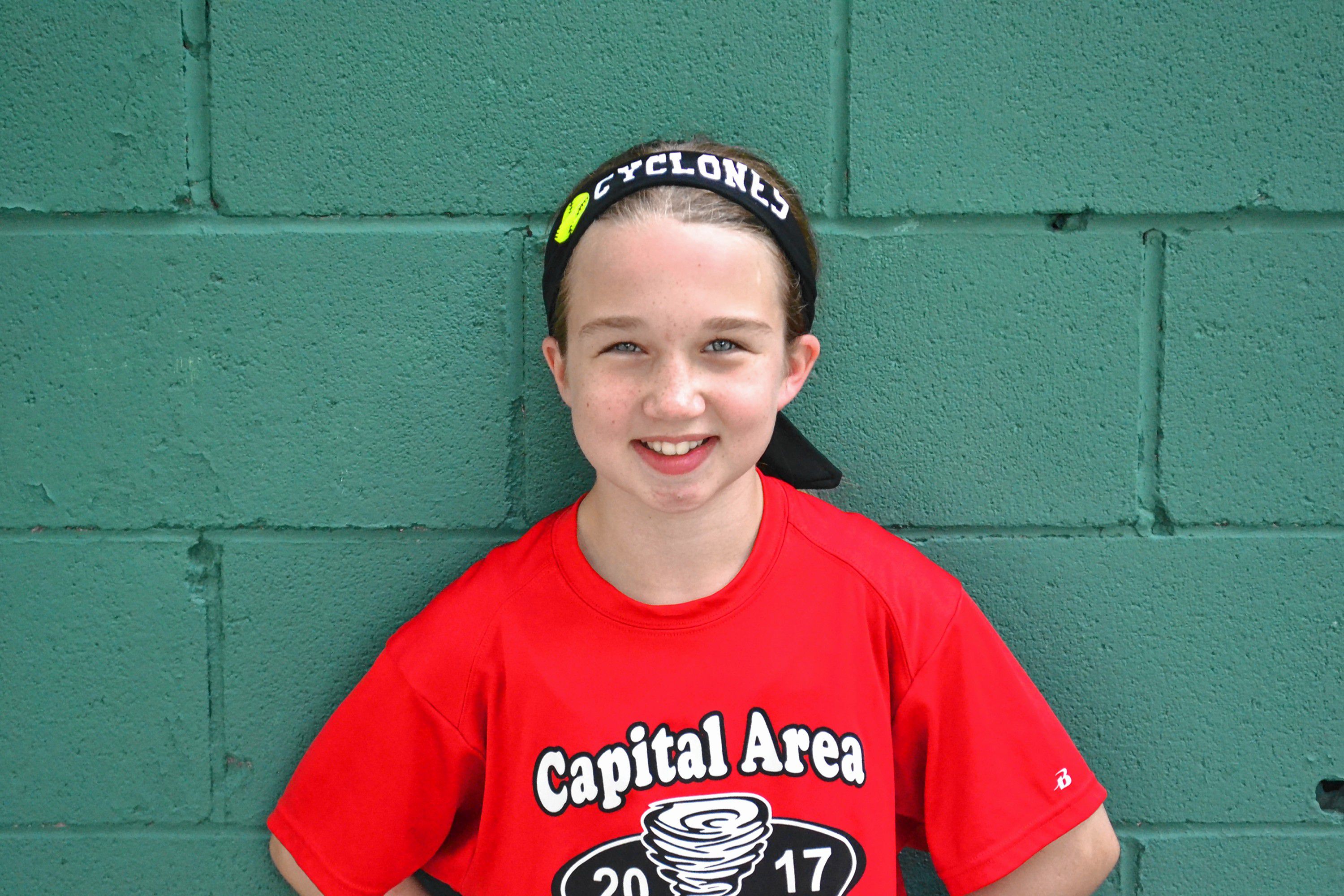 Lily Hackett  Nickname: The Rock  Age: 11  Position: 2B  Hometown: Concord  What are you looking forward to most about the world series? I’m looking forward to swimming in the pools, I’m not going to lie, but I’m also looking forward to playing with my team.   What is your best memory from this season so far? Probably me making the last out of the regional championship game.   Outside of softball, what is your favorite hobby? I like reading a lot.   What is your favorite flavor of ice cream? Raspberry   What are your plans for the rest of your summer vacation? I go to an outdoor camp where you play games and go in the pool all day.  TIM GOODWIN / Insider staff