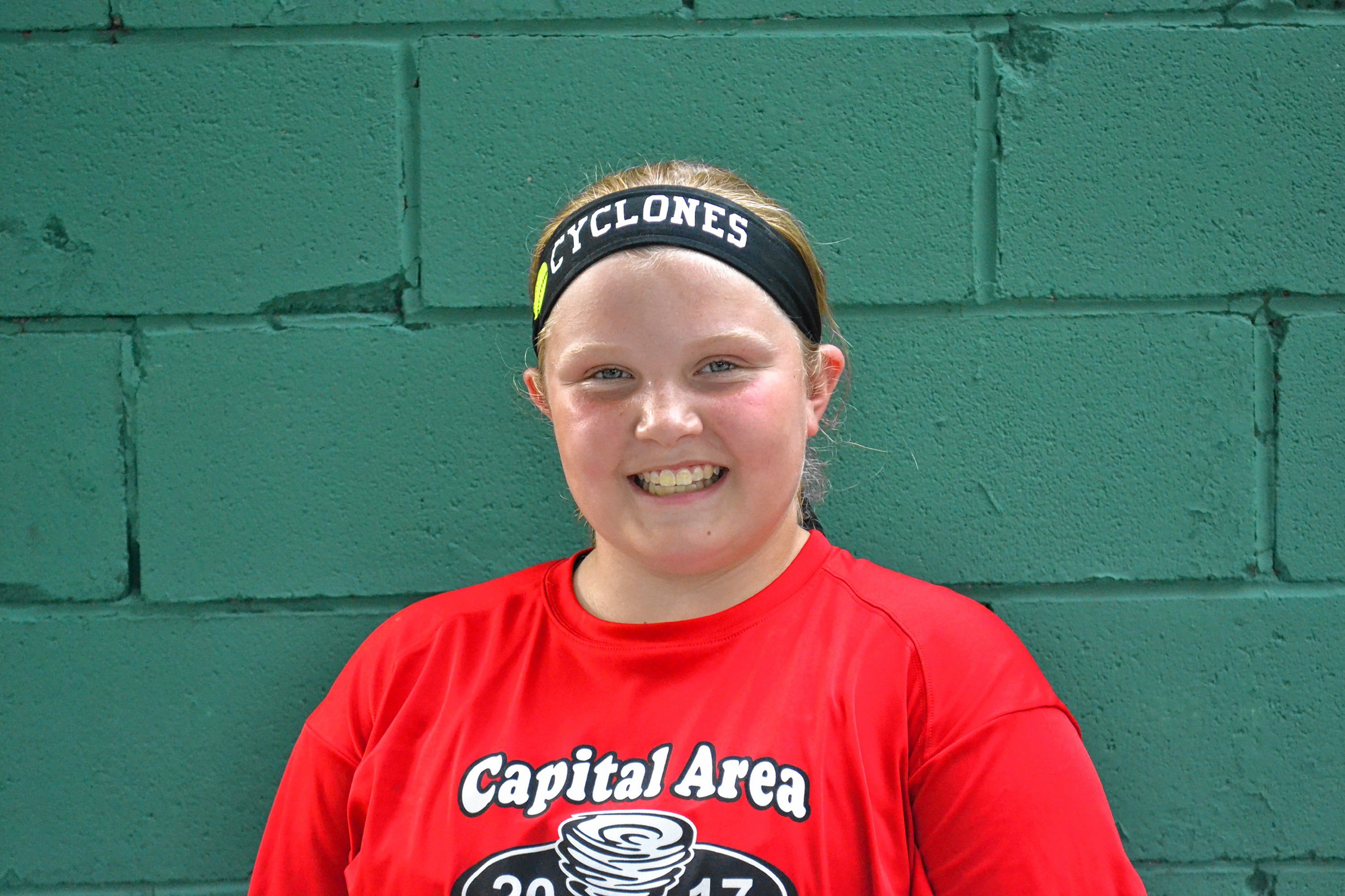 Maddy Wachter  Nickname: Bomb bomb  Age: 11  Position: P  Hometown: Concord  What are you looking forward to most about the world series? To have fun and just try to win it.   What is your best memory from this season so far? When we lost our first game, we came back when I was pitching and we beat the same team 6-2 and I struck out 15 of the 18 batters.   Outside of softball, what is your favorite hobby? Play with my brothers.   What is your favorite flavor of ice cream? Mint chocolate chip.   What are your plans for the rest of your summer vacation? Once we get off the plane my mom and I are rushing back because a big group of our family friends go on a camping trip. We also come back on my brother’s birthday, so looking forward to spending the day with him.  TIM GOODWIN / Insider staff