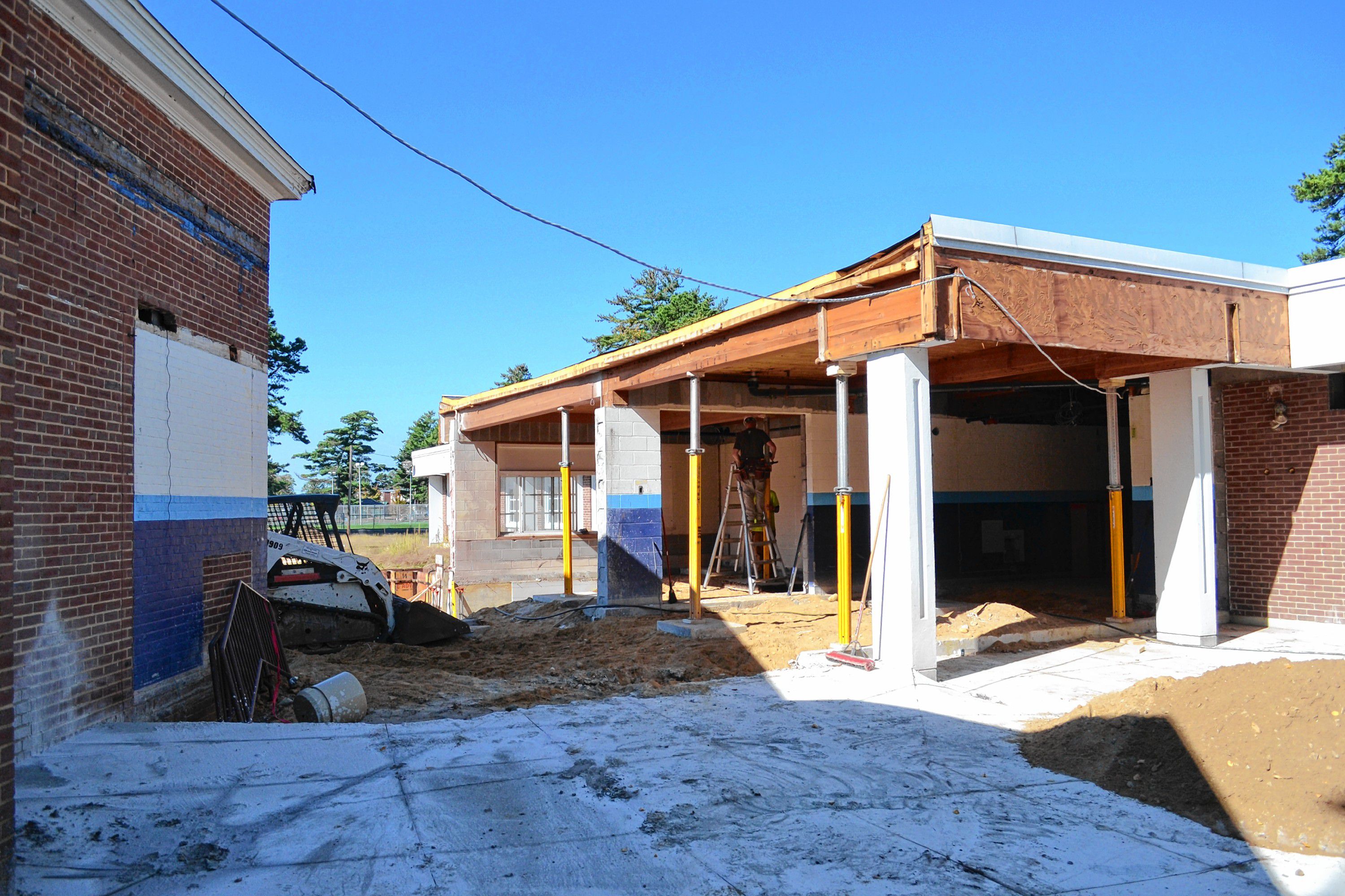 It might not look like it right now, but this will be the front entrance to the new community center. TIM GOODWIN / Insider staff