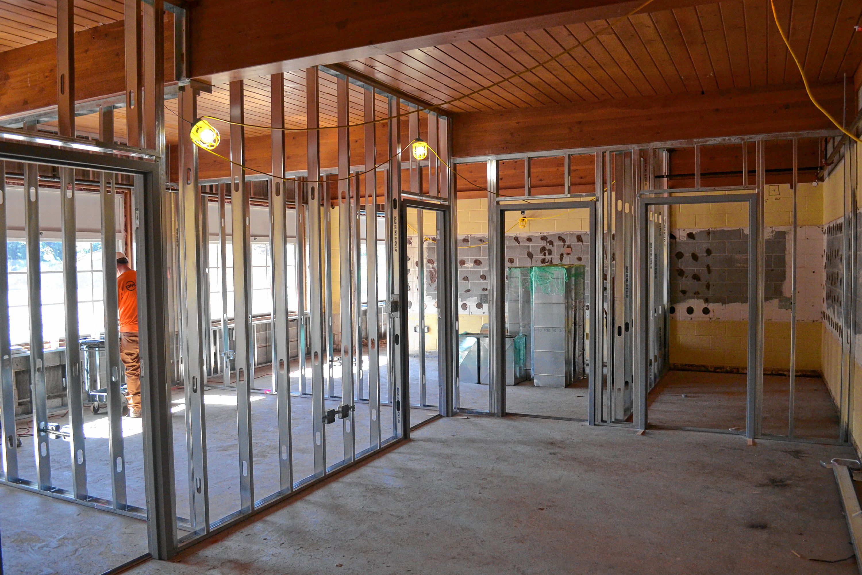 The interior of the existing building is starting to take shape. TIM GOODWIN / Insider staff