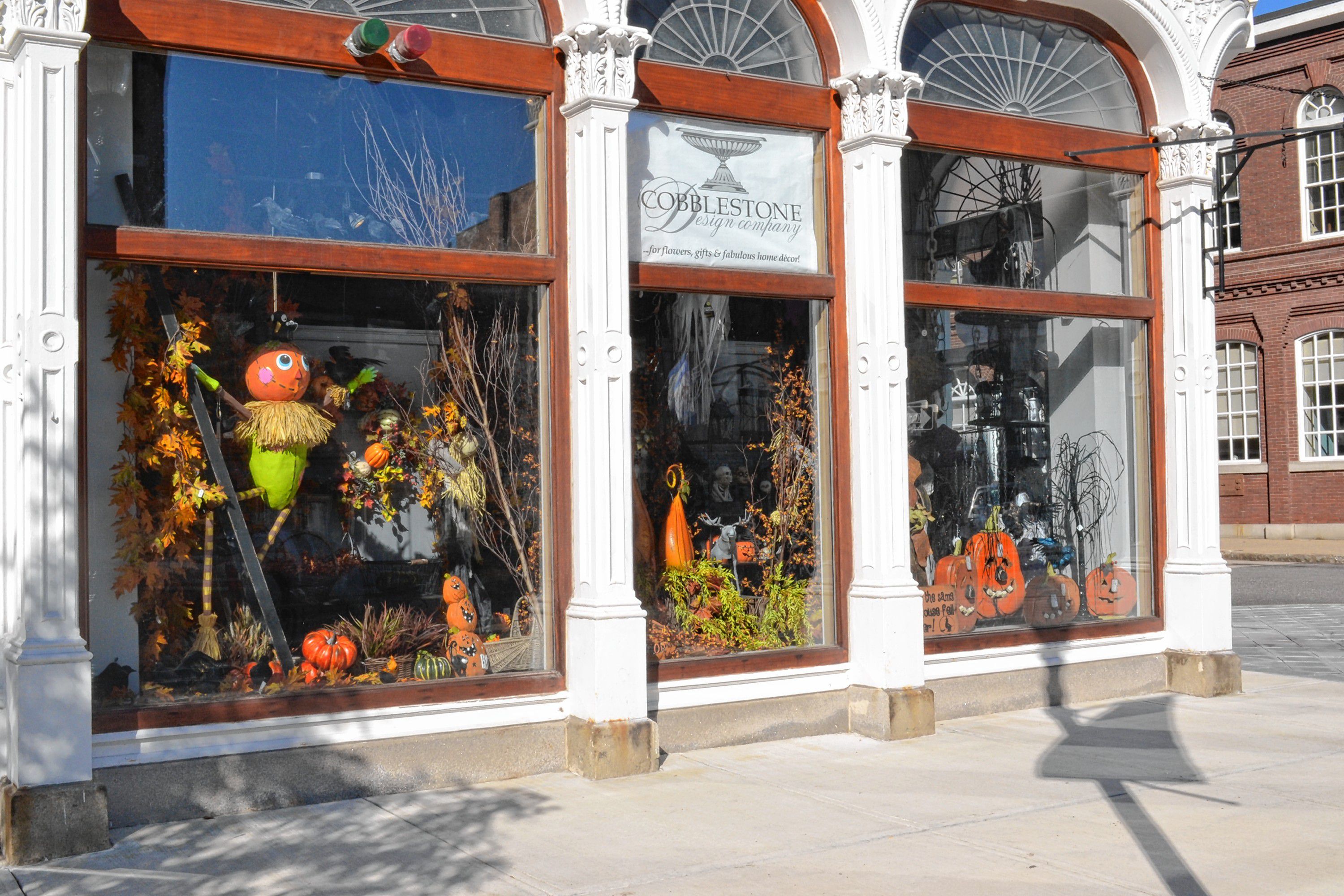 Cobblestone Design, now operating on North Main Street, has all kinds of great fall decorations. Just look at the front windows. TIM GOODWIN / Insider staff