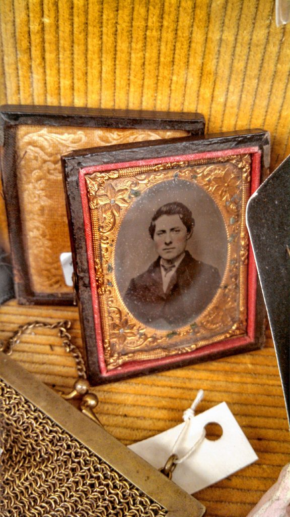 If you're in the market for an antique tintype photo of some random people, Concord Antiques Gallery is the place you need to go -- there are plenty of them to choose from, including this one of some guy. JON BODELL / Insider staff