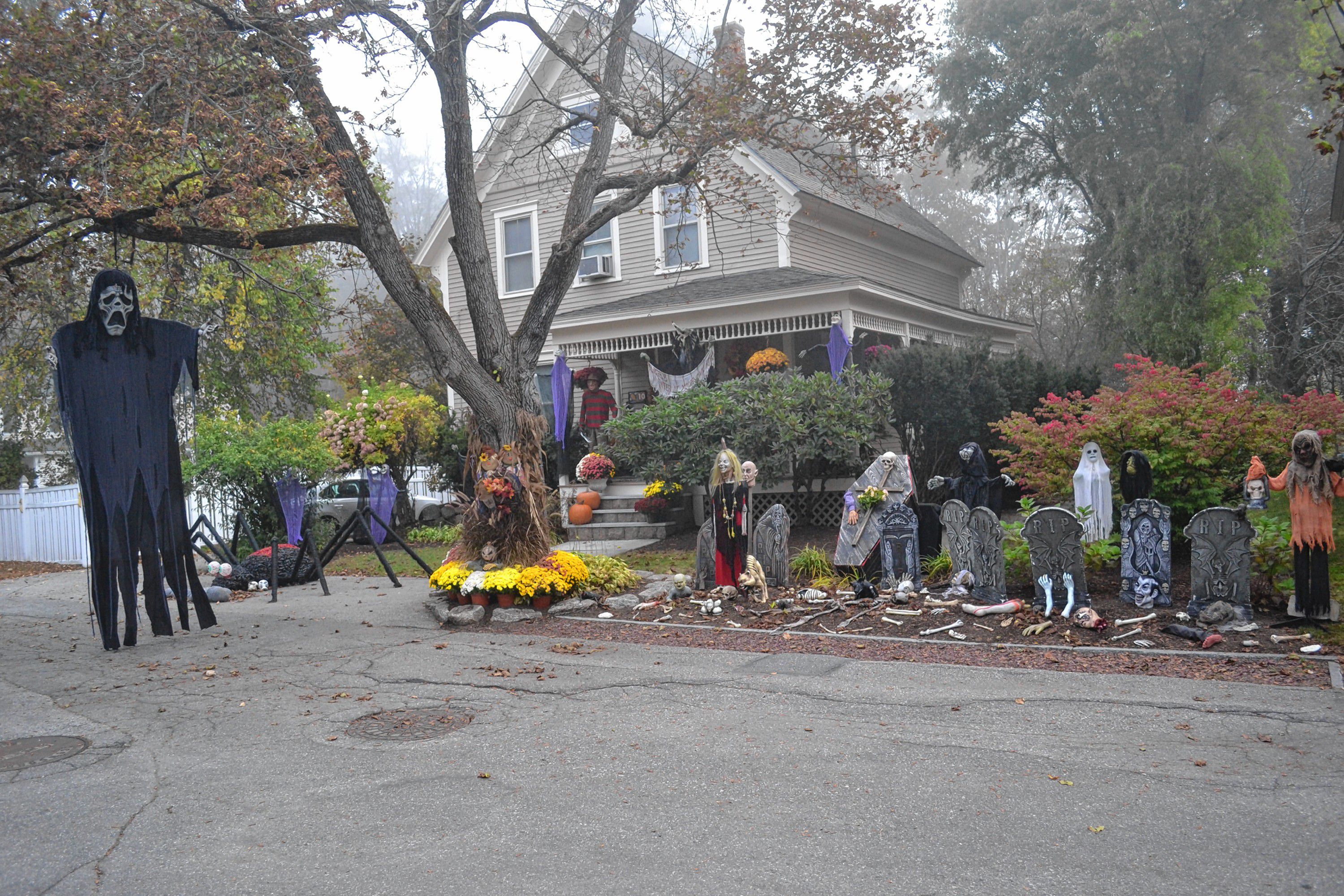 The Shaw family on View Street have been putting together a Halloween display for more than 20 years. TIM GOODWIN / Insider staff