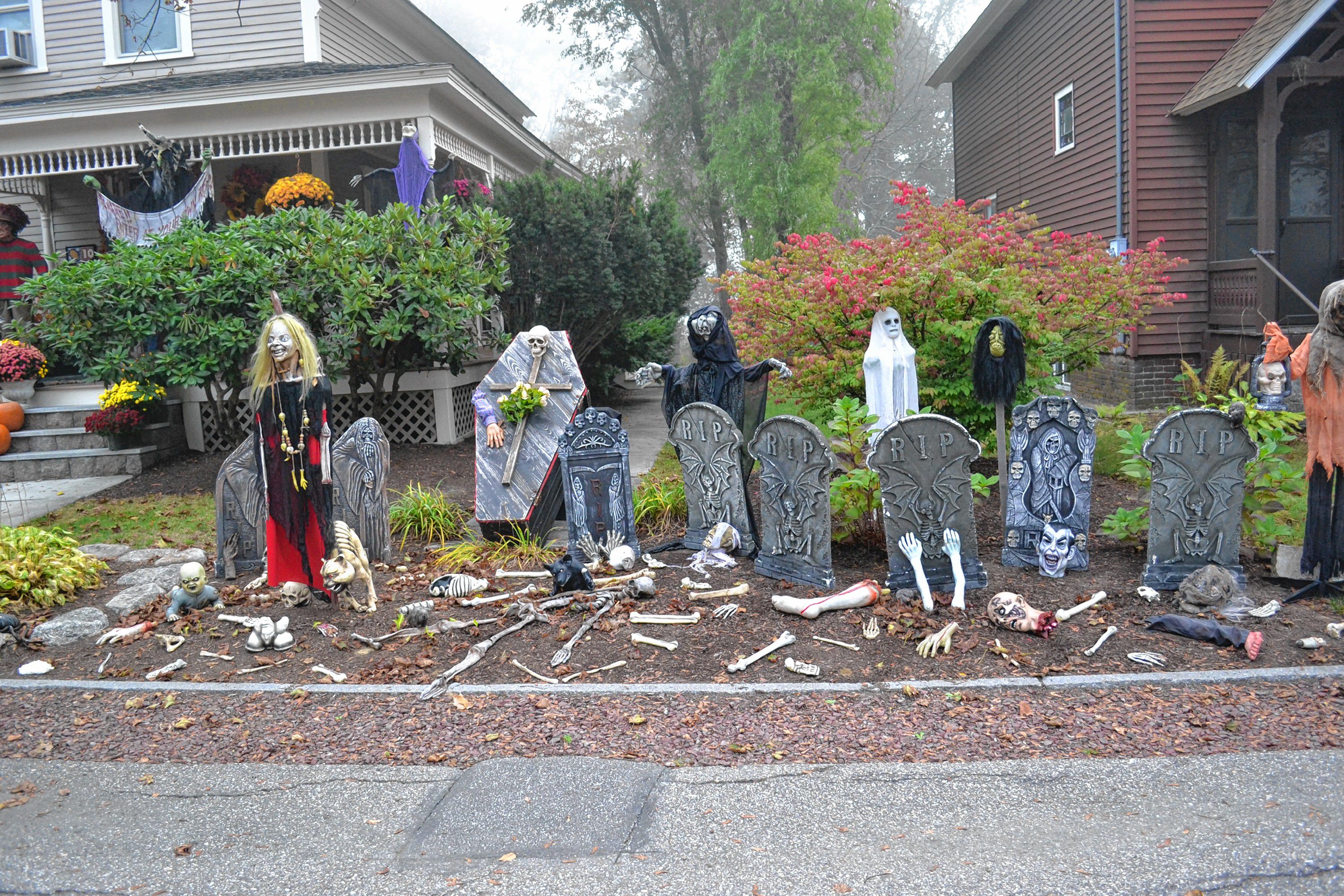 The Shaw family on View Street have been putting together a Halloween display for more than 20 years. TIM GOODWIN / Insider staff