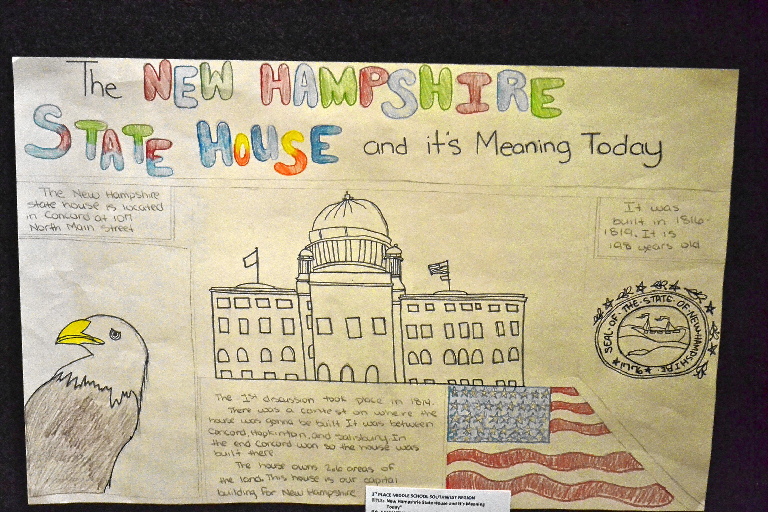 New Hampshire State House and it's meaning today, Samantha Prach, Claremont Middle School. TIM GOODWIN / Insider staff