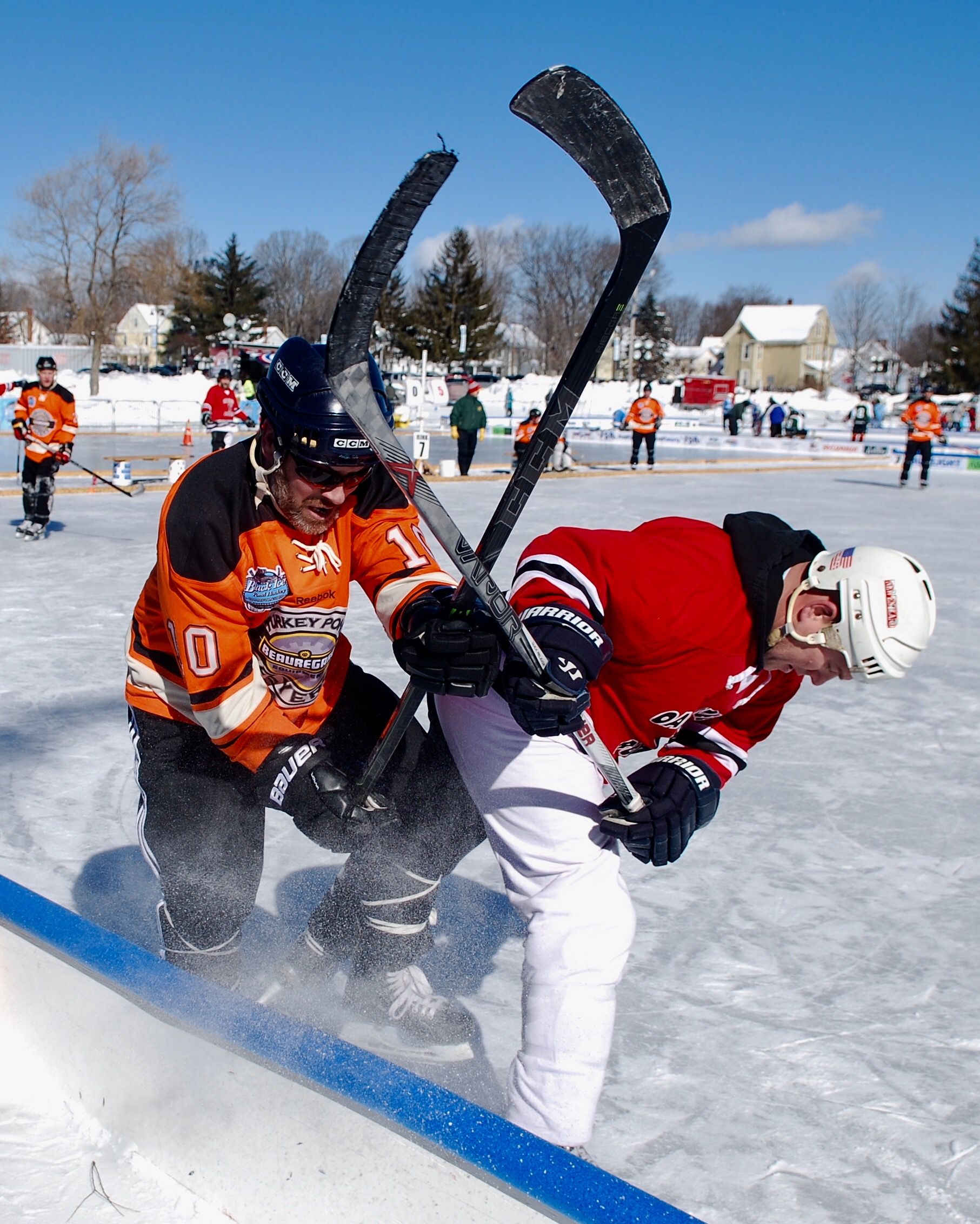 Concord's Black Ice Pond Hockey tournament kicked off Friday, Feb. 10, 2017, and continues through the weekend at White Park. (NICK STOICO / Monitor staff) 