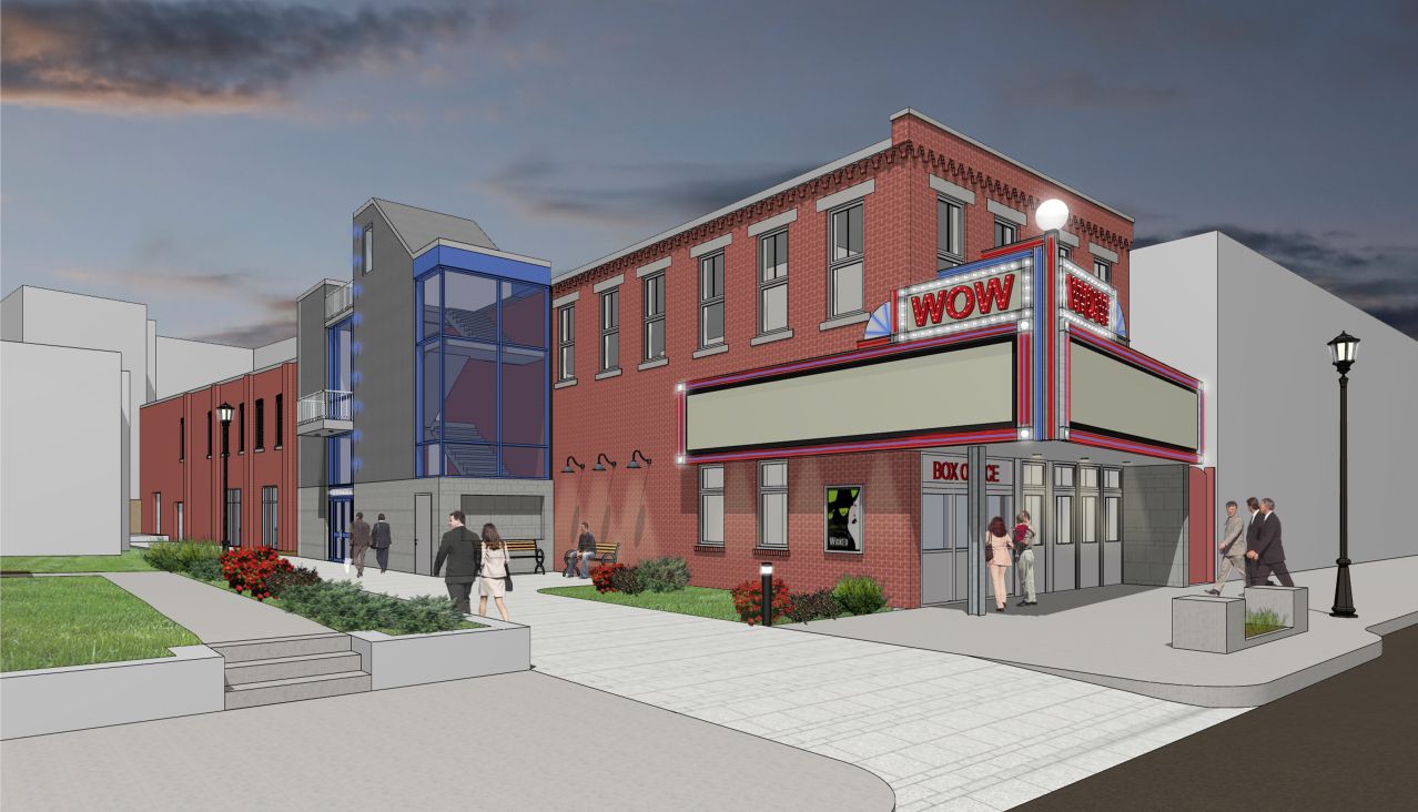 Manchester-based architect Dennis Mires created this rendering, which envisions one concept for what the old Concord Theatre could look like if it's overhauled. The historic theater is located at 18 S. Main St., between Endicott Furniture and OutFITters Thrift Store. Dennis Mires PA, The Architects