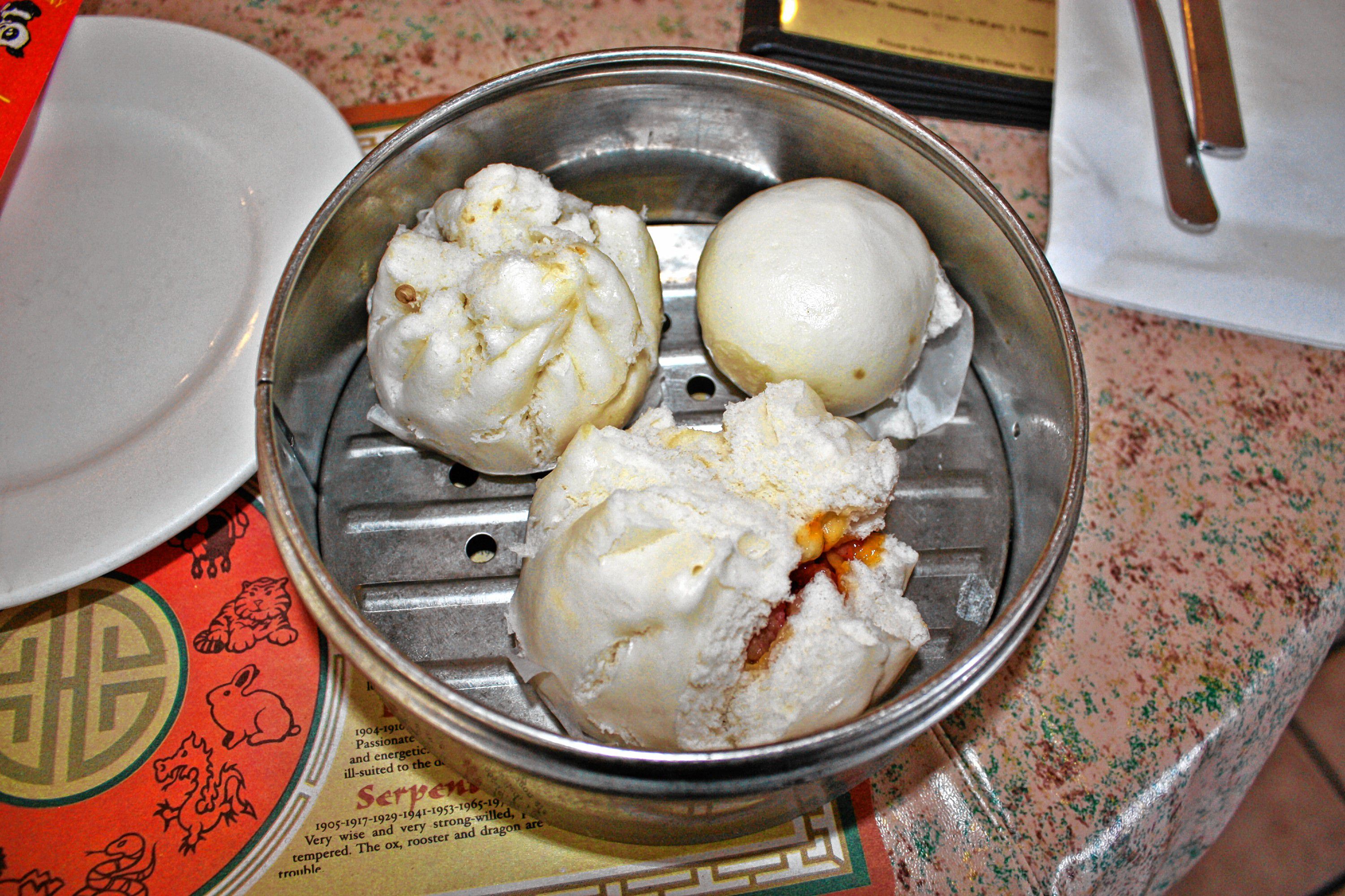 Clockwise, from top left: Chicken, Nai Wong and barbecue pork steamed buns from Sunshine Oriental make for a perfect quick-bite lunch. Of course, you could also get like four orders of them and make it a whole, proper meal. JON BODELL / Insider staff