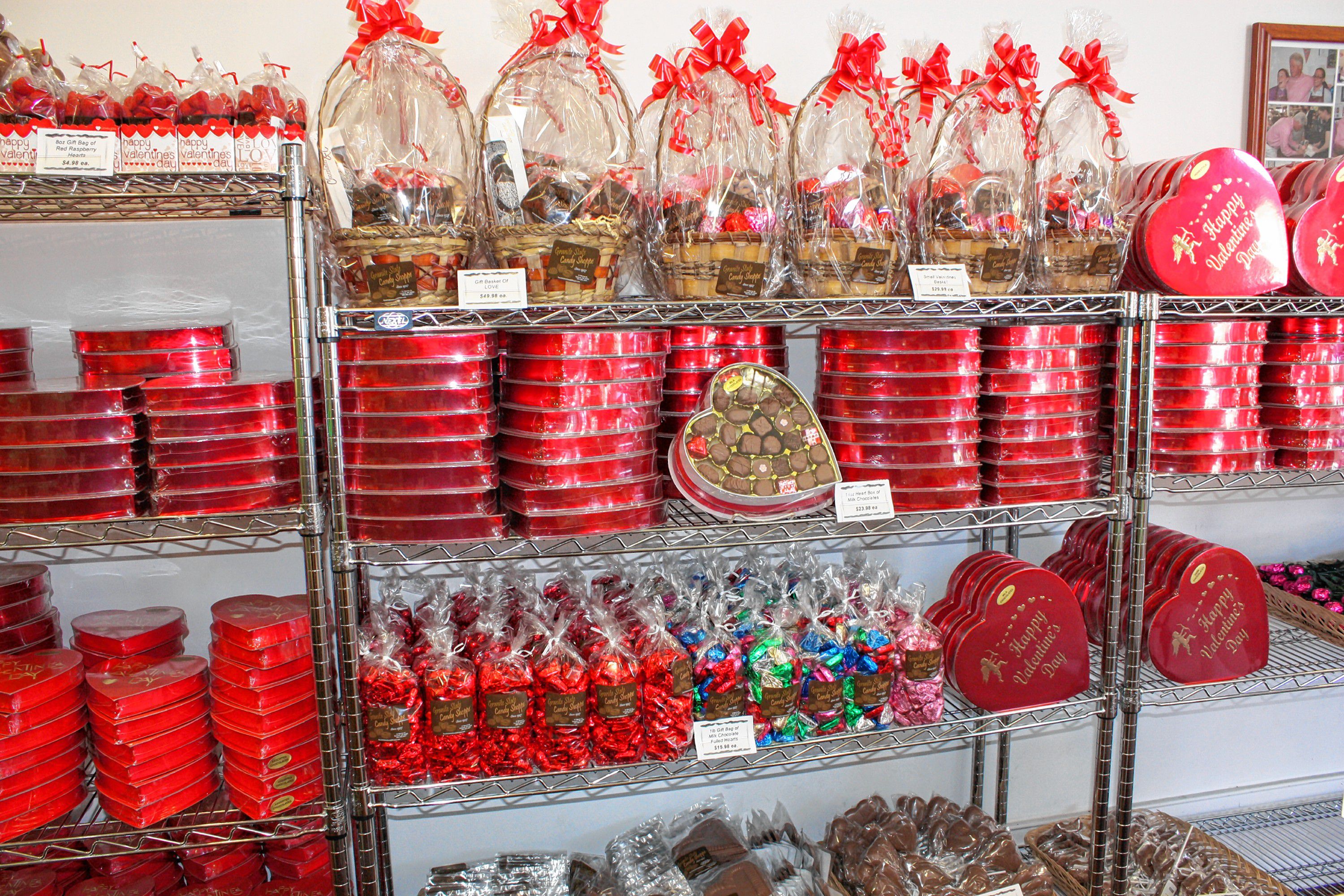 At Granite State Candy Shoppe on Warren Street, you can get pretty much any Valentine's Day-related sweet you can think of -- and then some. The chocolate roses tend to be a big hit, and they're a lot tastier than real roses, too. JON BODELL / Insider staff