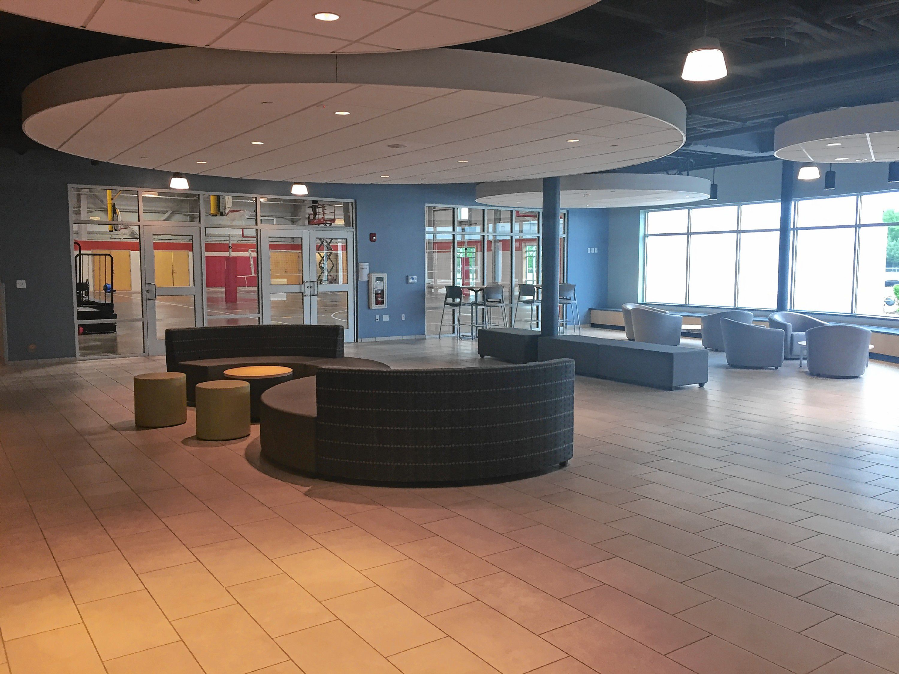 Check out the brand-spankin' new lobby and gymnasium at the new community center on Canterbury Road. The building will open to the public Monday. Courtesy of Concord Parks and Recreation